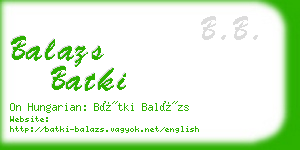 balazs batki business card